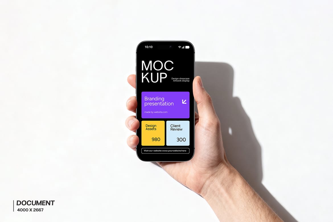 Hand Holding iPhone 17 Pro Max Mockup