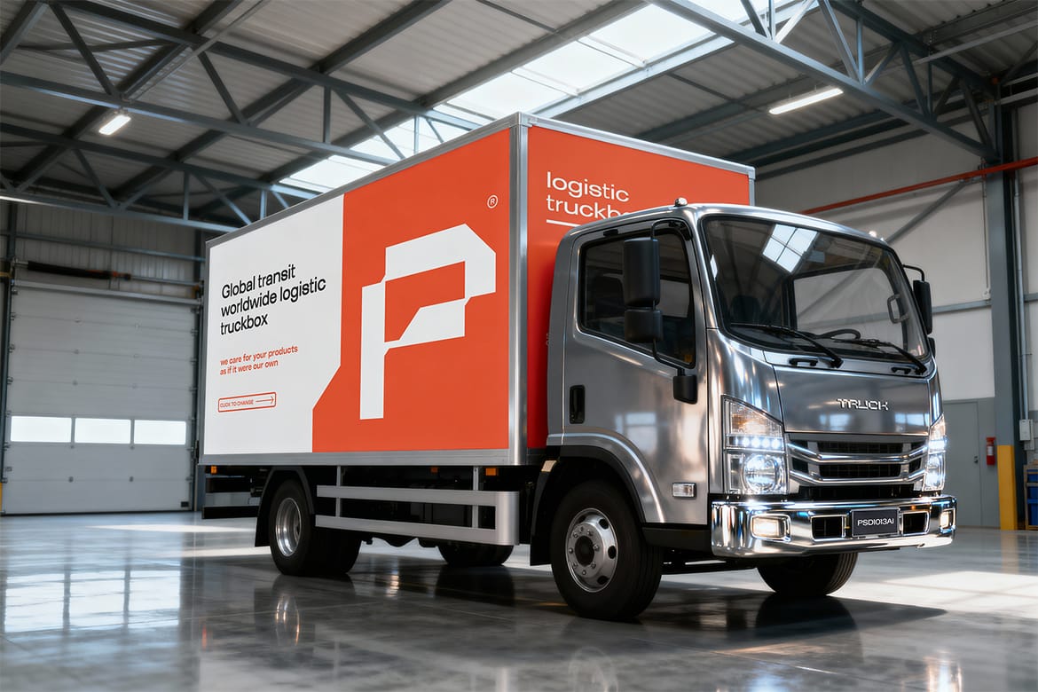 Box Truck Branding Mockup