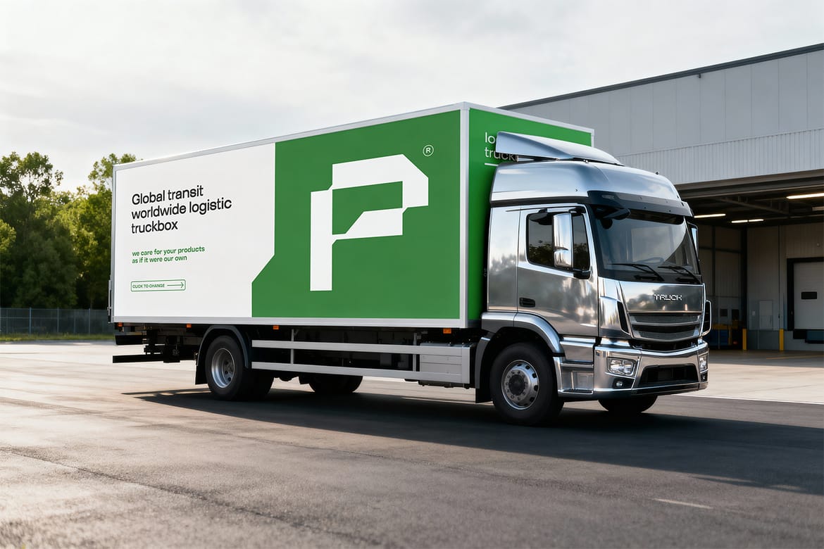 Box Truck Branding Mockup