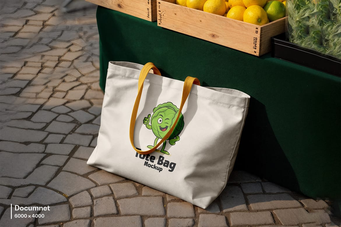 Grocery Tote Bag Mockup