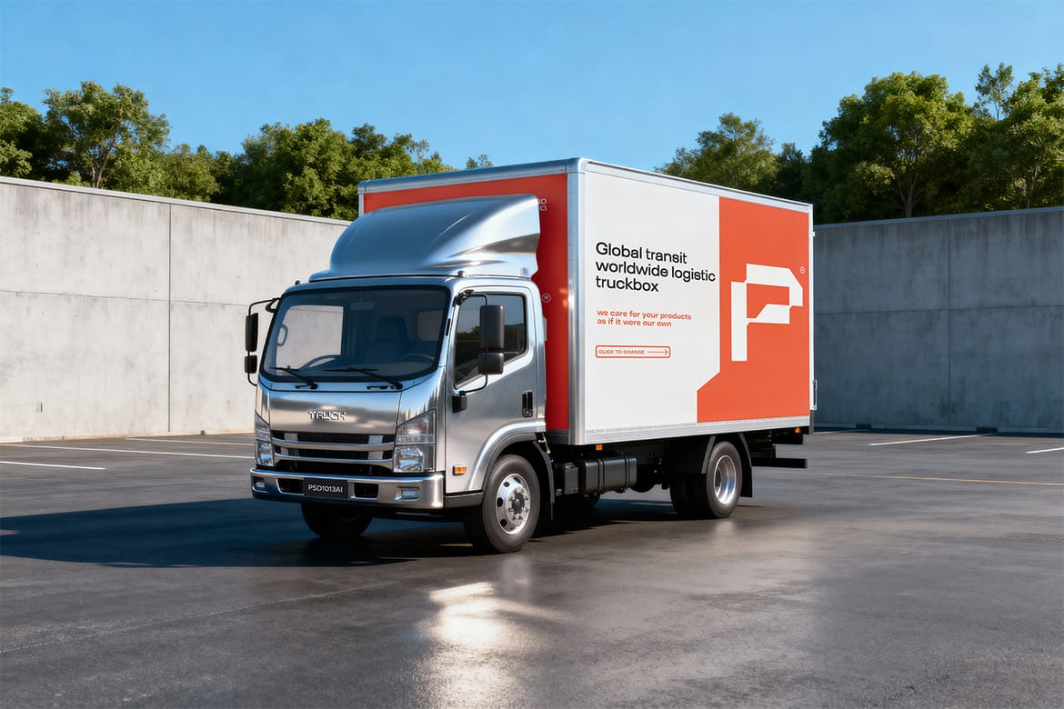 Box Truck Branding Mockup