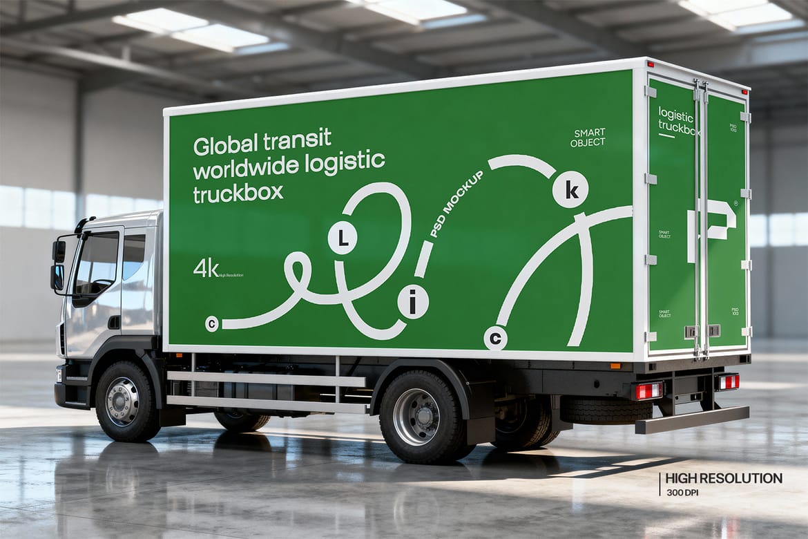 Box Truck Branding Mockup