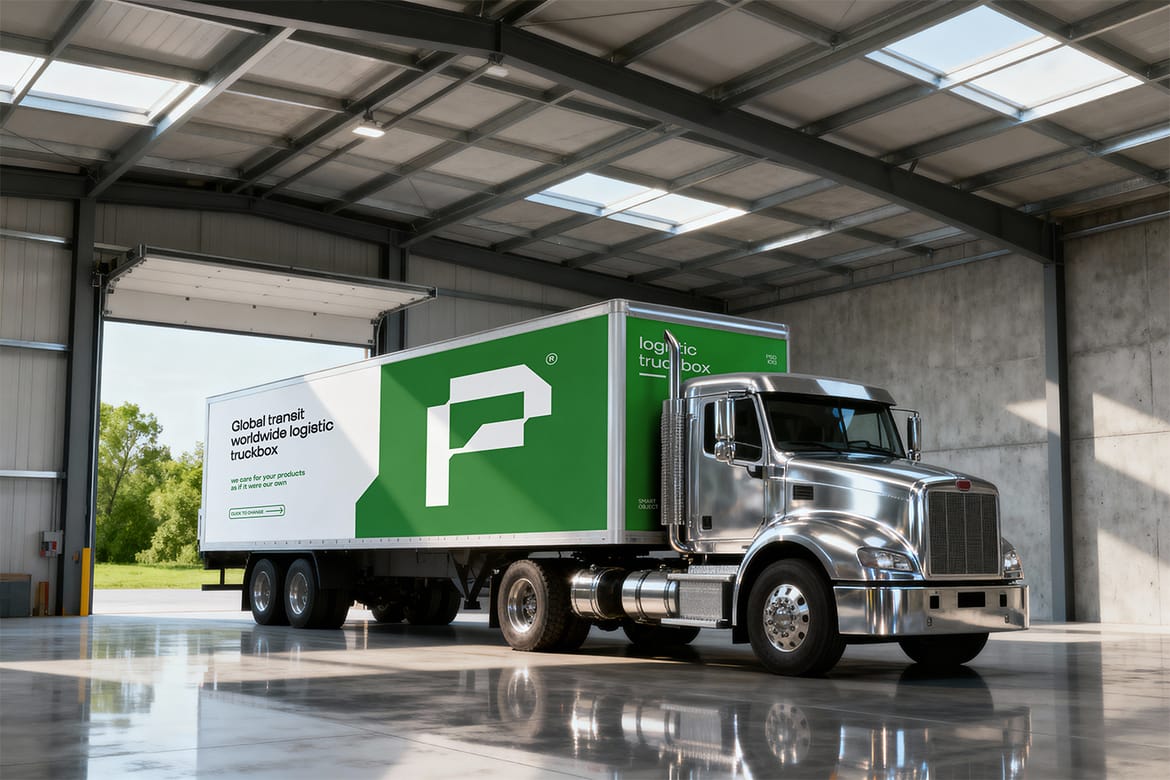 Box Truck Branding Mockup