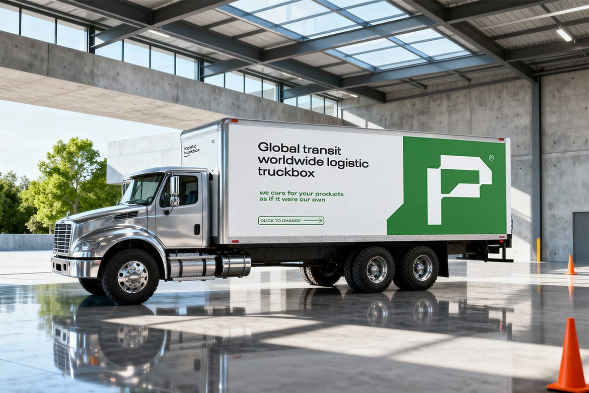 Box Truck Branding Mockup