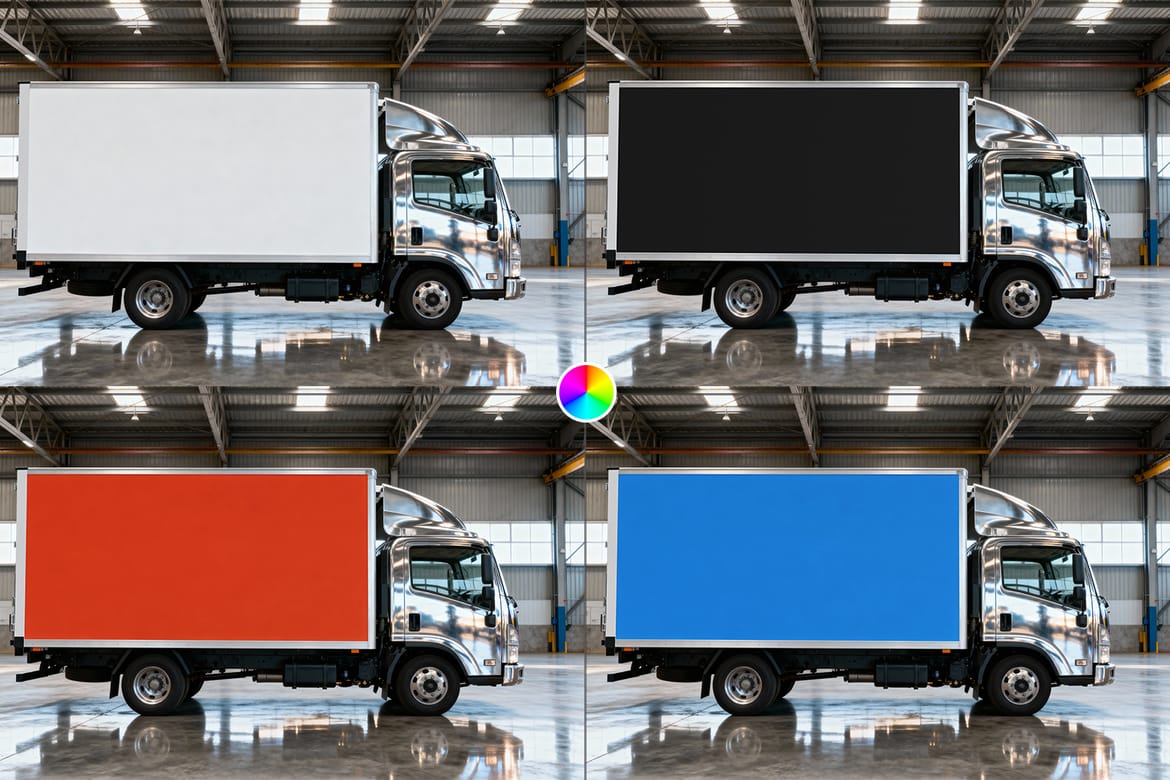 Box Truck Branding Mockup