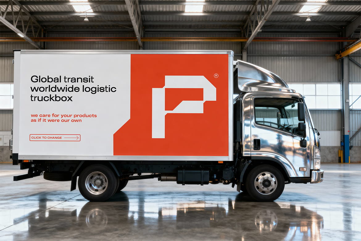 Box Truck Branding Mockup