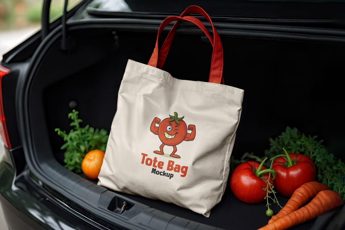 Grocery Tote Bag Mockup