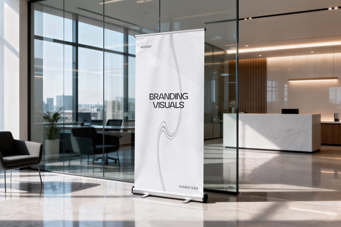 High Resolution Roll Up Banner Mockup