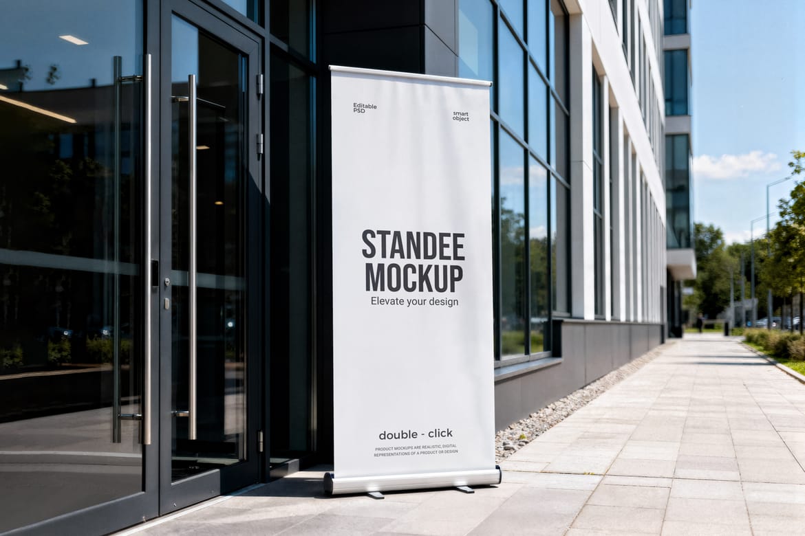 High Resolution Roll Up Banner Mockup
