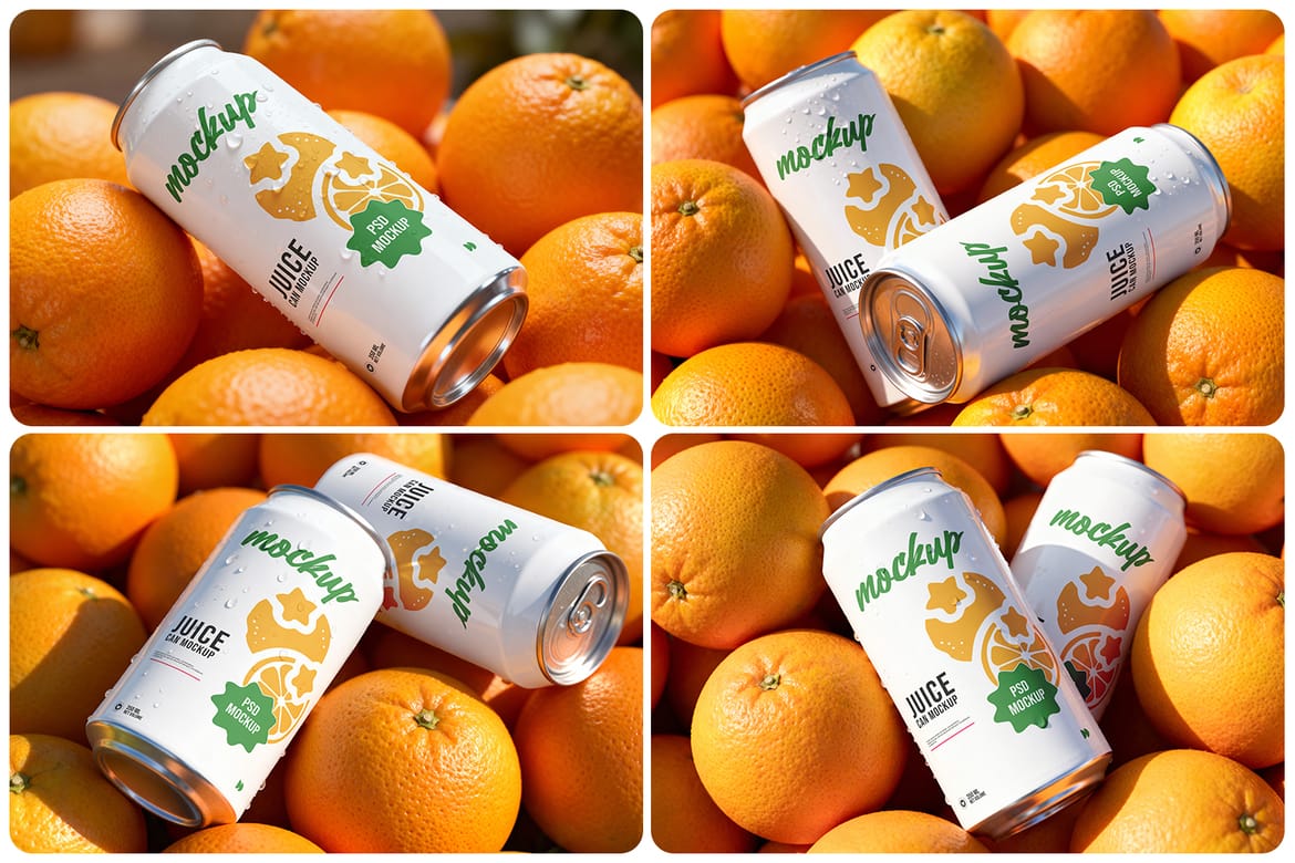 Fresh Drink Can Mockup Vol.1