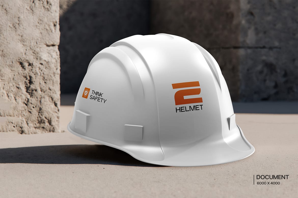 Modern Construction Helmet Mockup