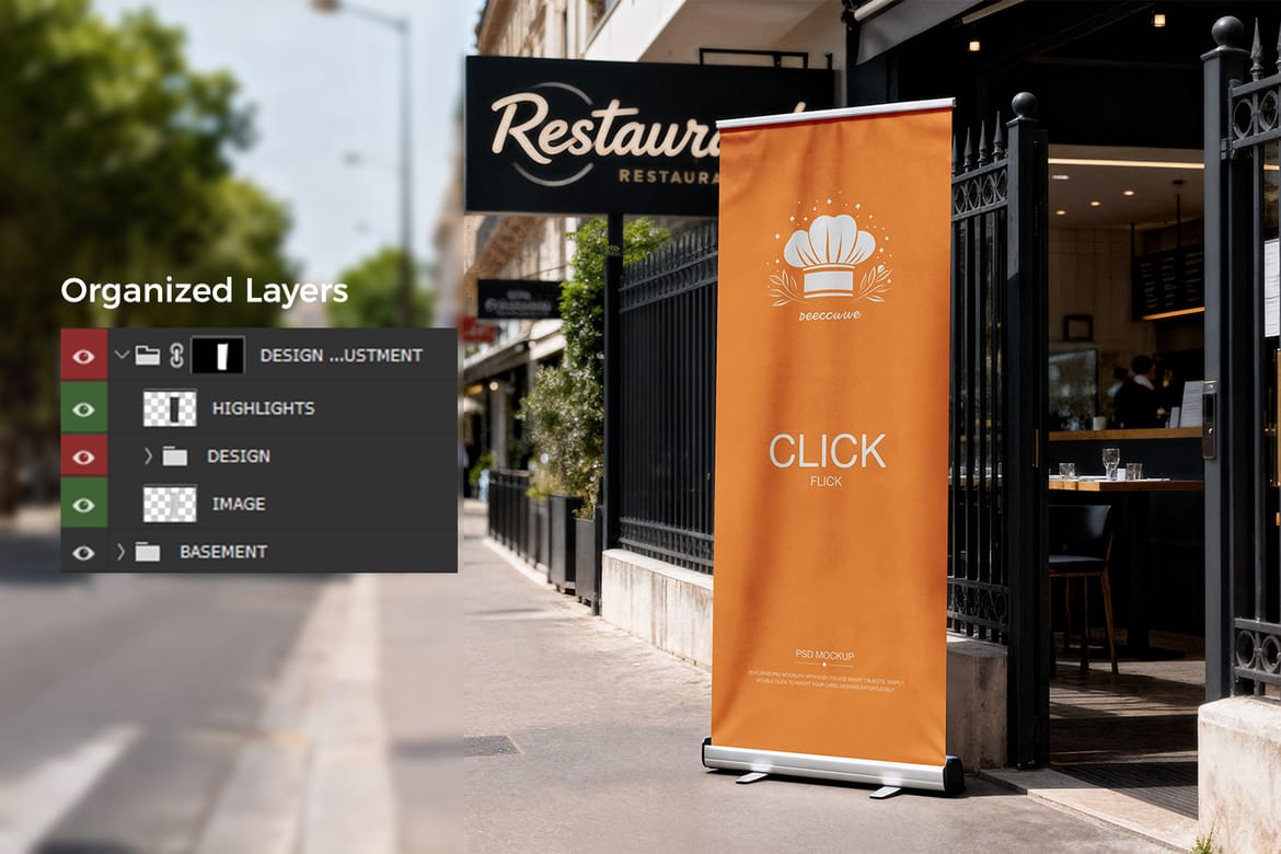 High Resolution Roll Up Banner Mockup