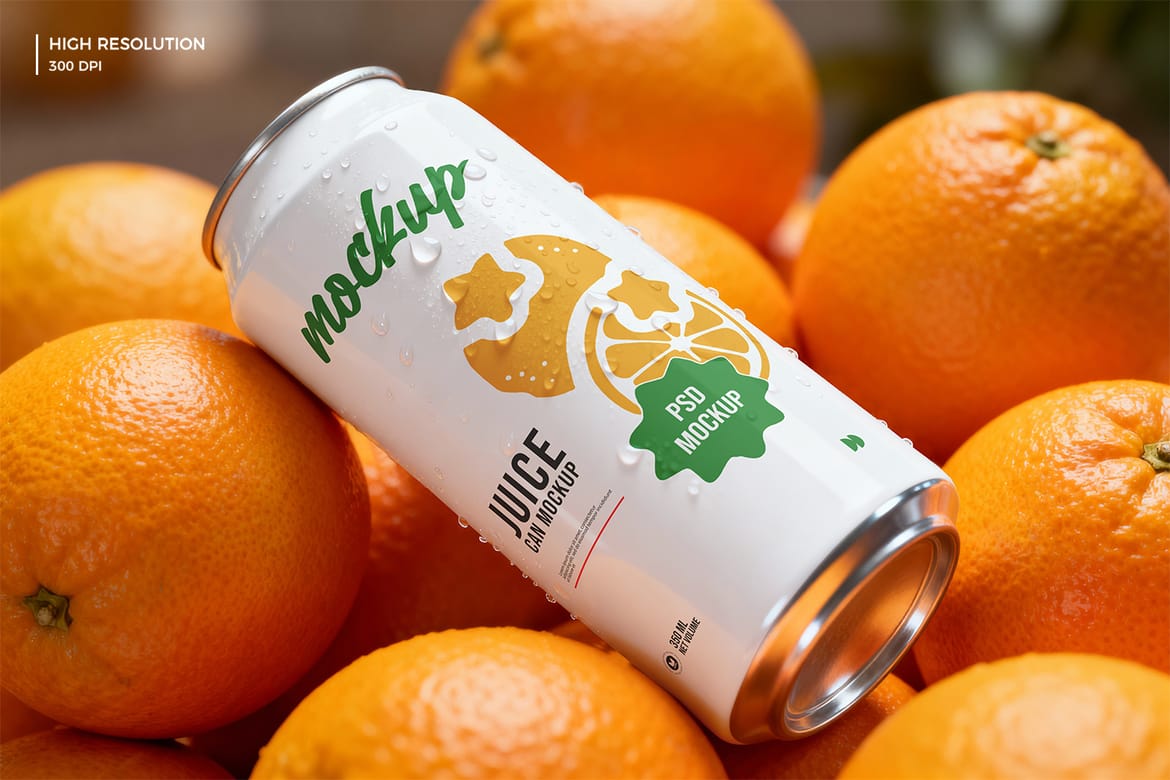 Fresh Drink Can Mockup Vol.1