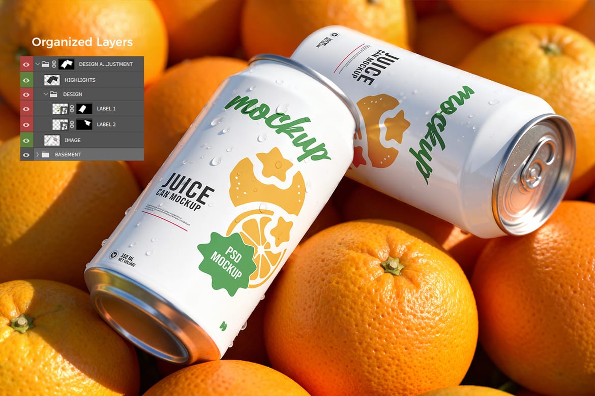 Fresh Drink Can Mockup Vol.1