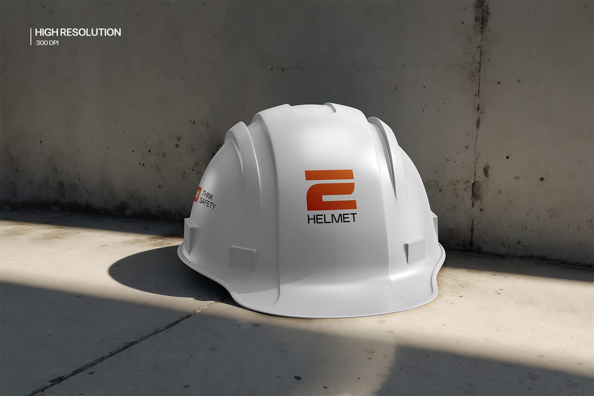 Modern Construction Helmet Mockup