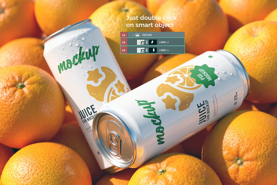 Fresh Drink Can Mockup Vol.1