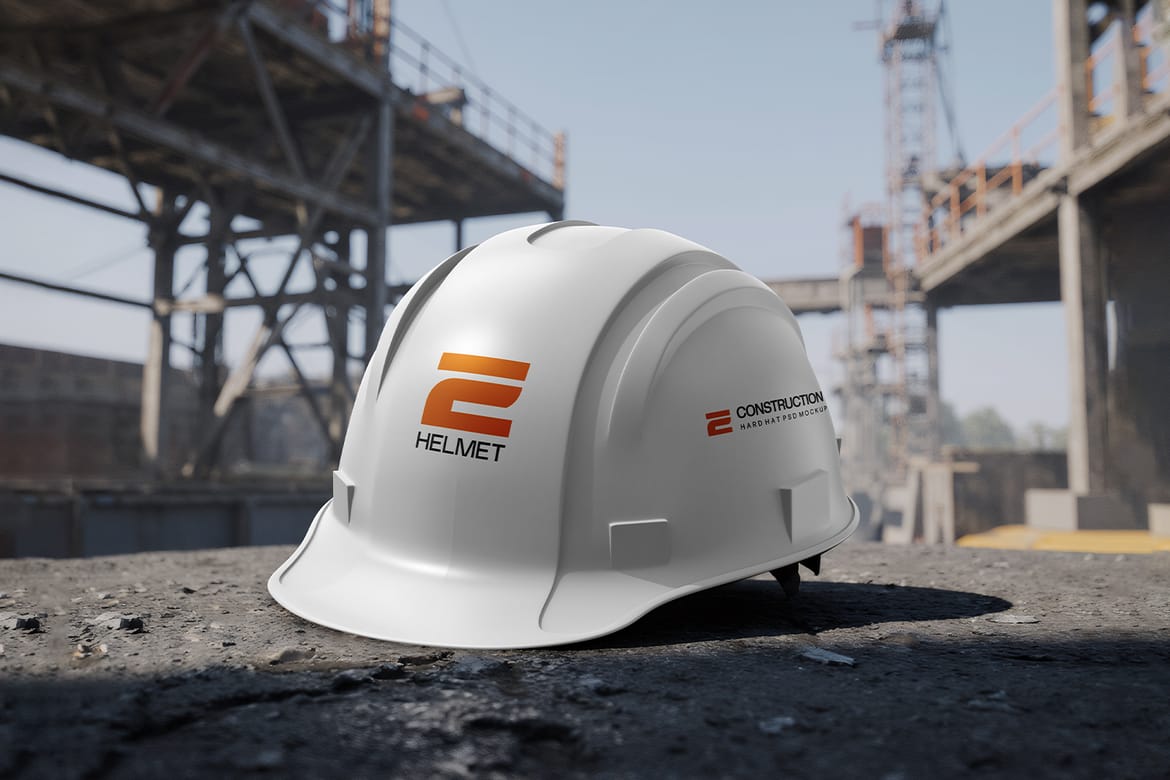 Modern Construction Helmet Mockup
