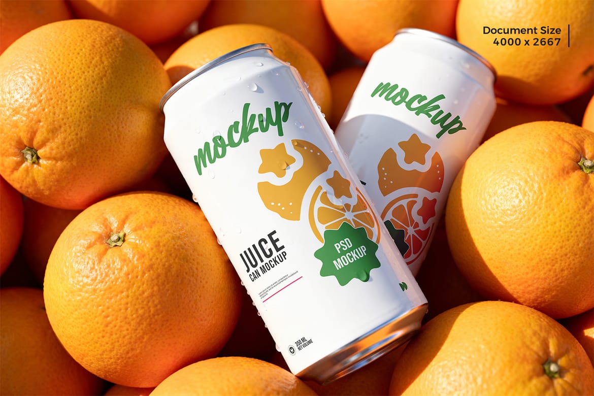 Fresh Drink Can Mockup Vol.1