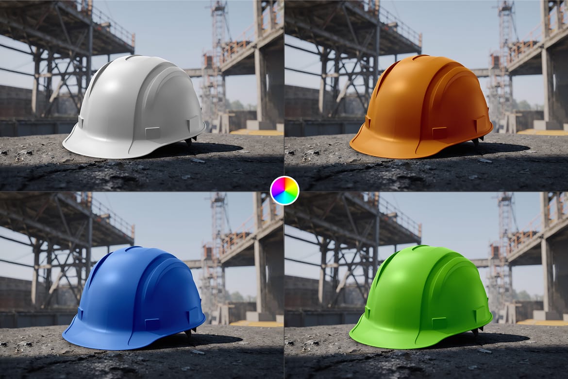Modern Construction Helmet Mockup