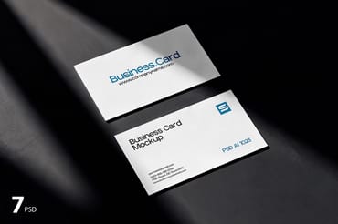 Elegant Business Card Mockup PSD