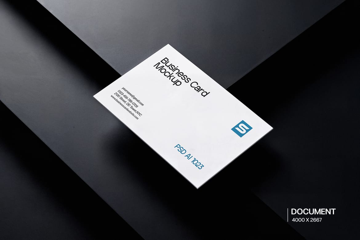 Elegant Business Card Mockup PSD