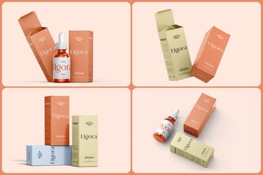 Cosmetic Dropper Bottle with Box Mockup