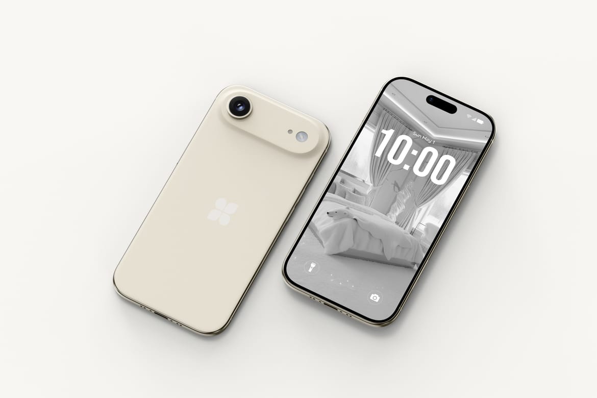 Realistic iPhone 17 Air Mockup