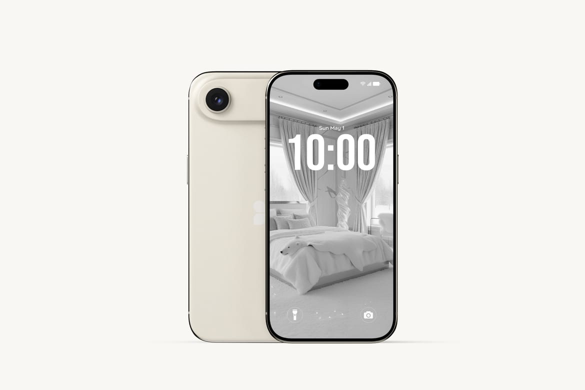 Realistic iPhone 17 Air Mockup