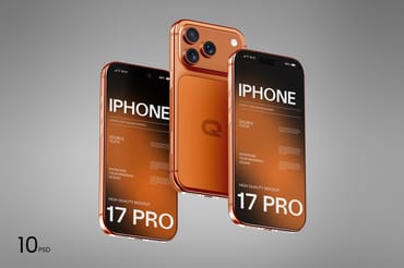 iPhone 17 Pro Mockup On Gradient Background