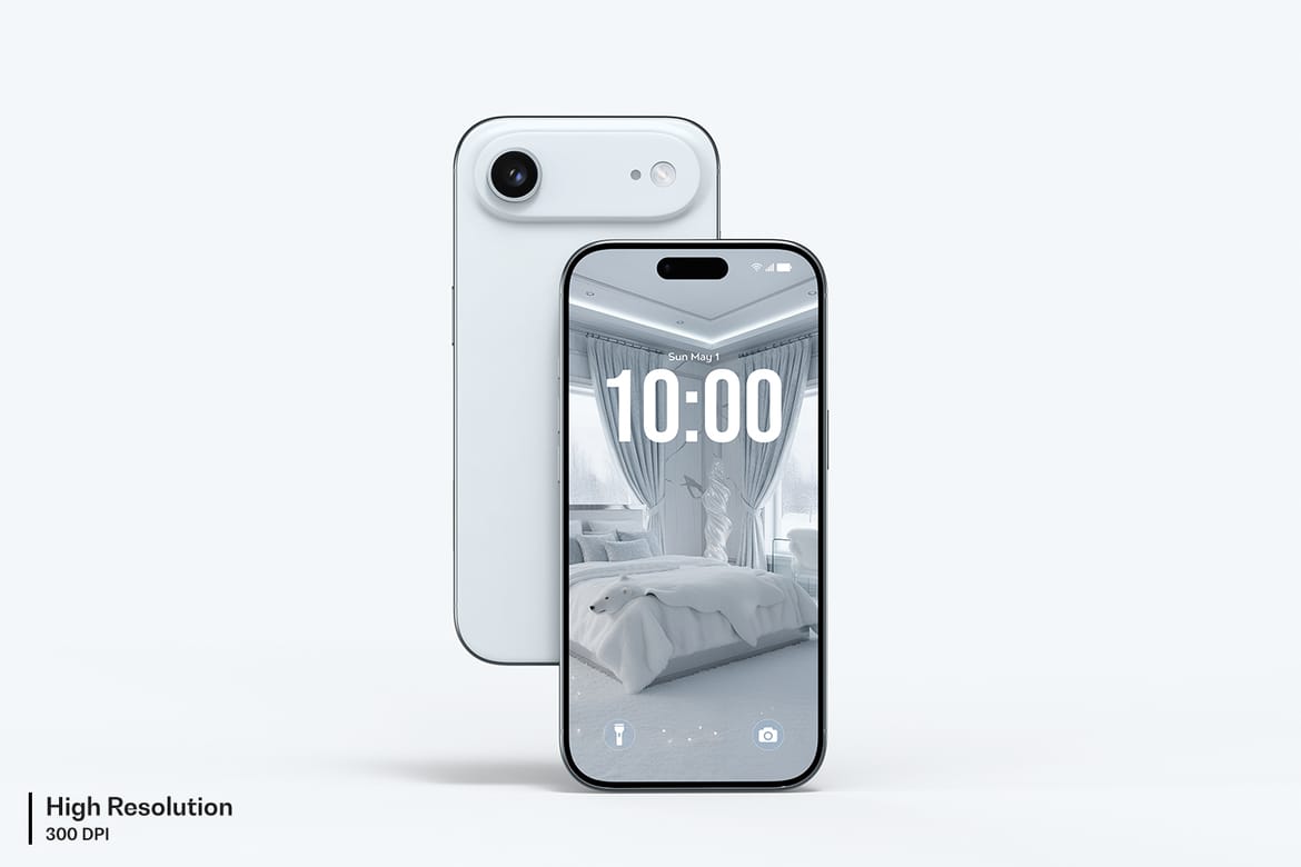 Realistic iPhone 17 Air Mockup