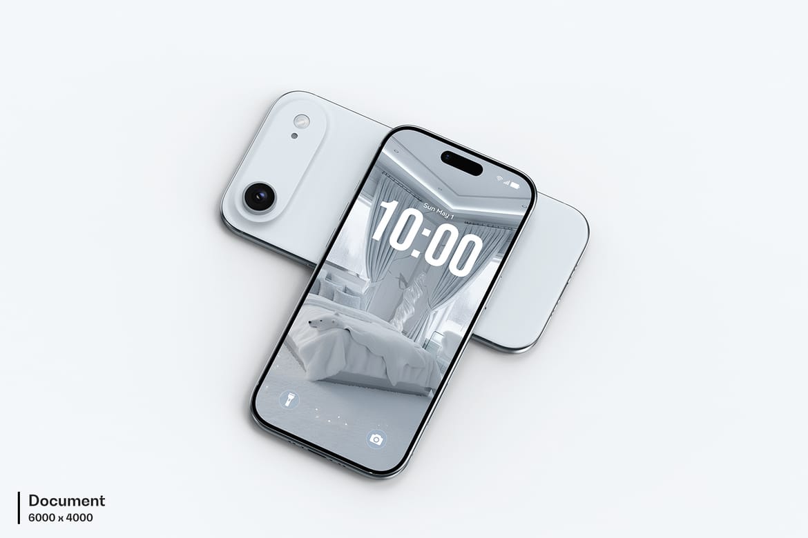 Realistic iPhone 17 Air Mockup