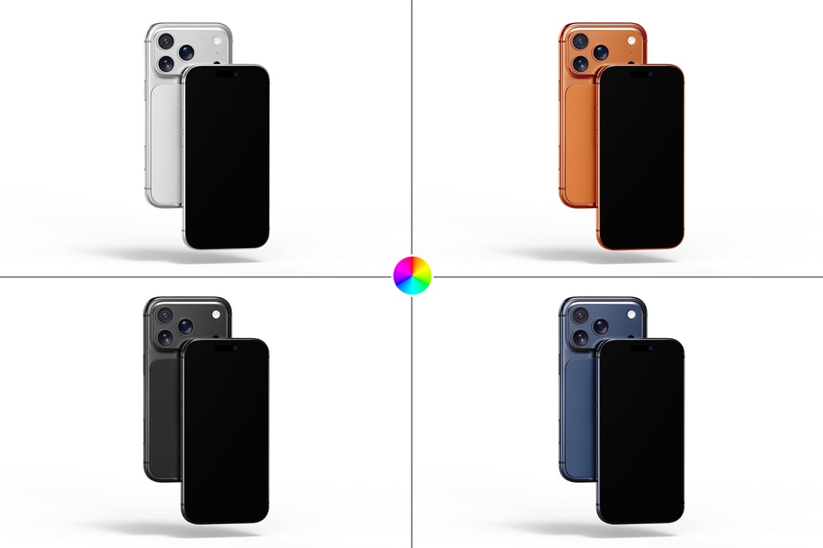 iPhone 17 Pro Mockup On Gradient Background