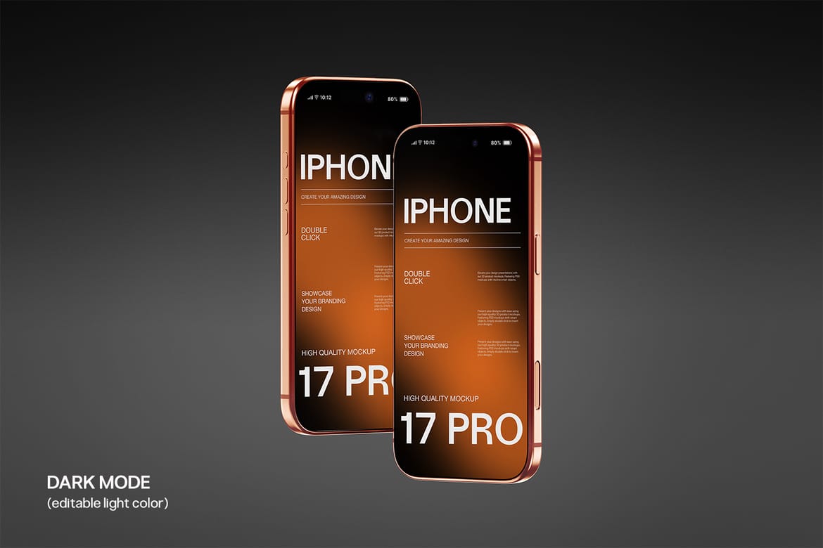 iPhone 17 Pro Mockup On Gradient Background