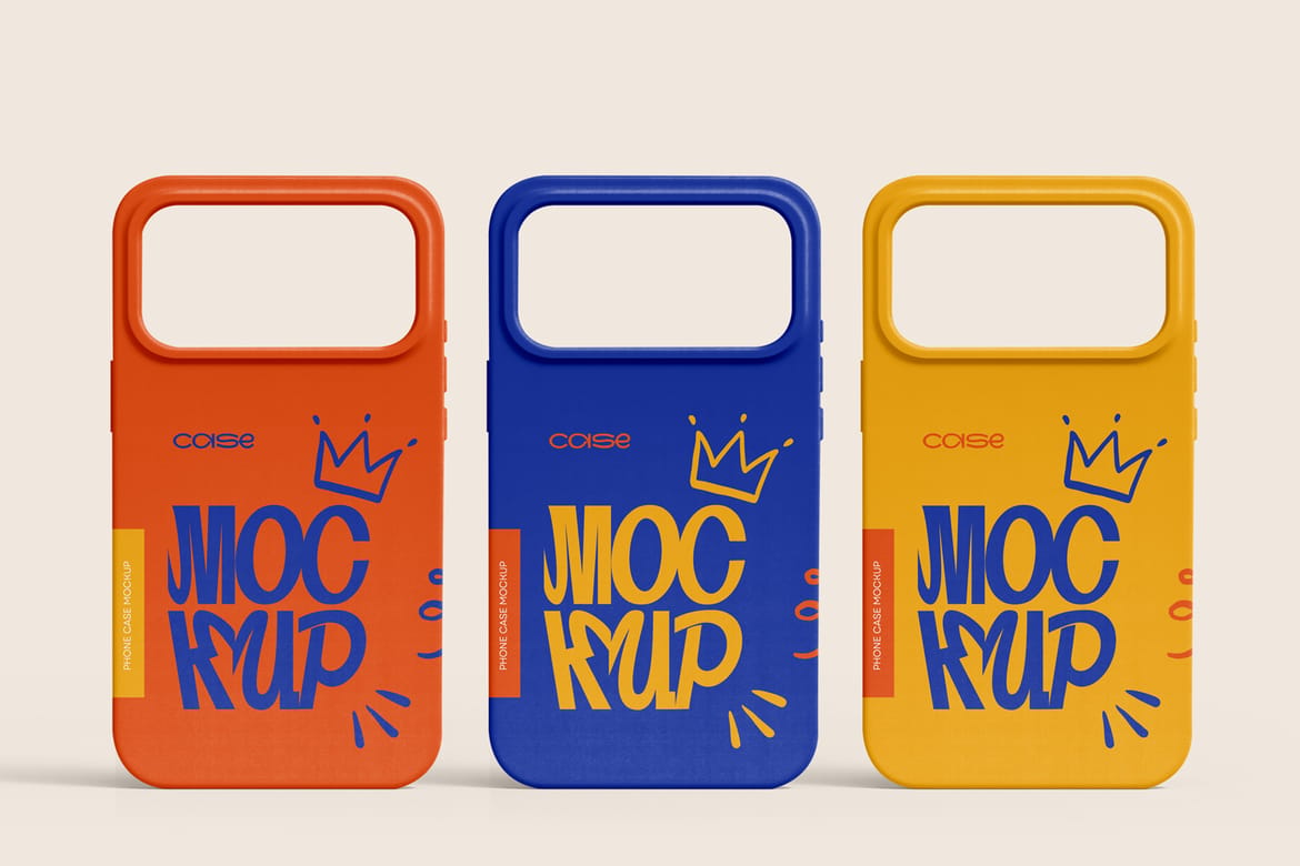 Minimal iPhone Case Mockups – Clean Studio Scene