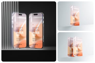 Glass iPhone 17 Mockup Set