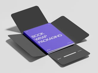 Book Wrap Packaging Free Mockup