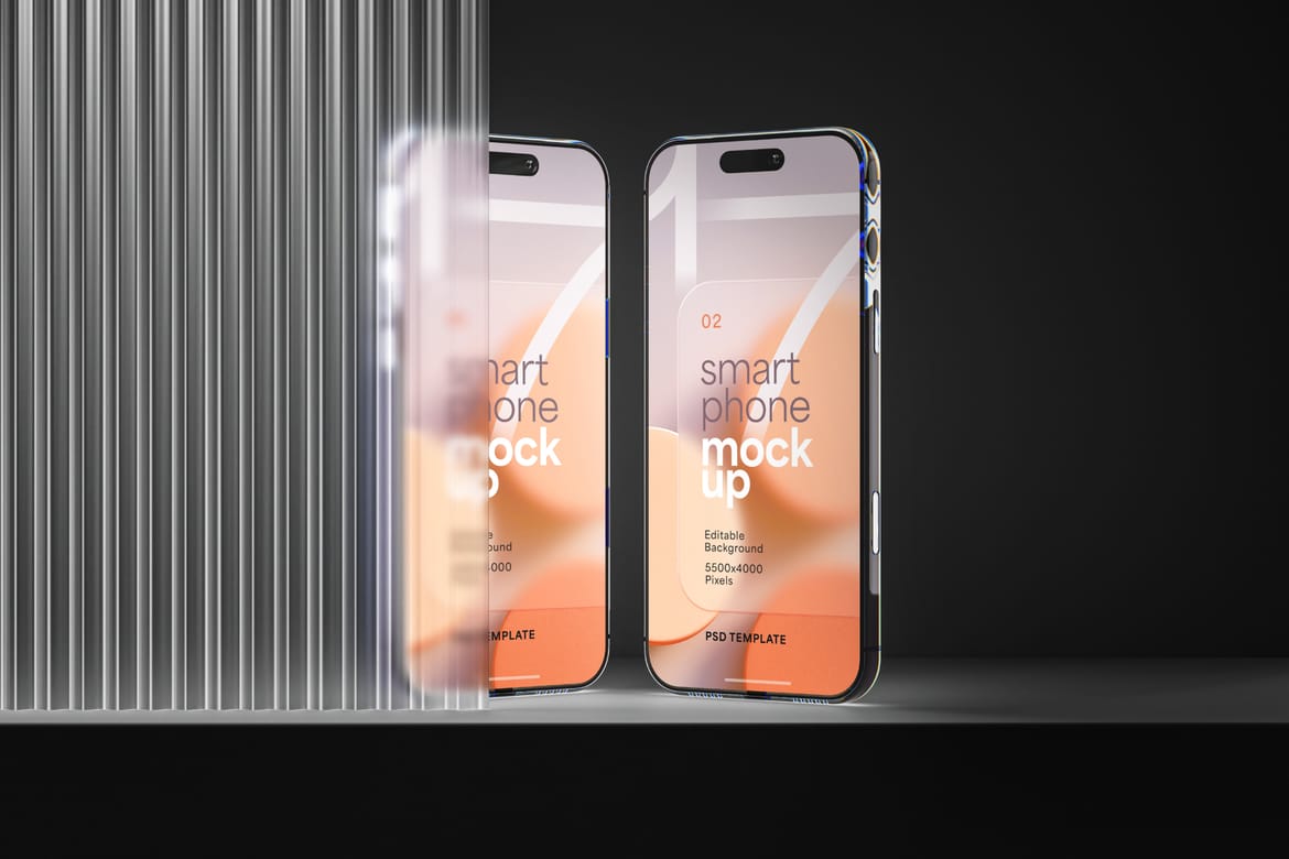 Glass iPhone 17 Mockup Set