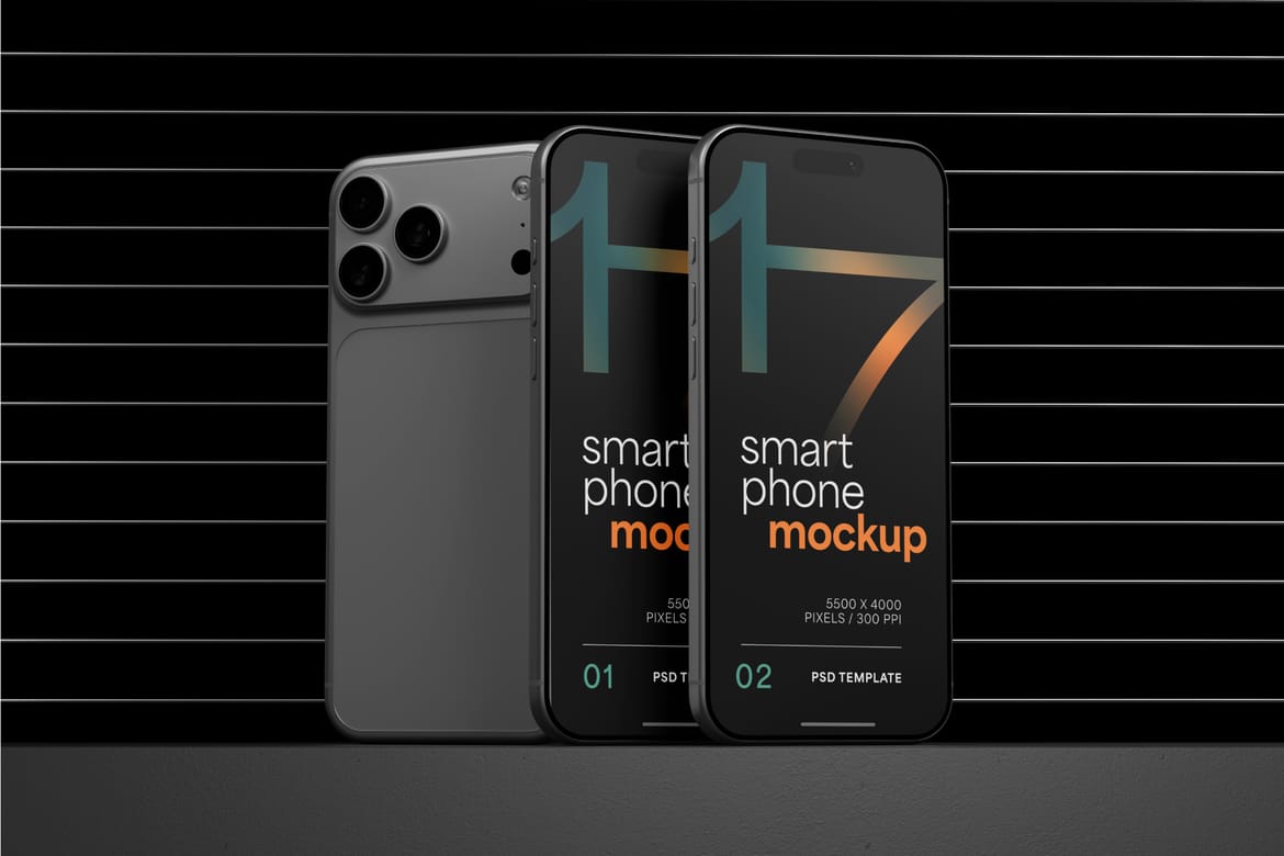 iPhone 17 Pro Mockup Set