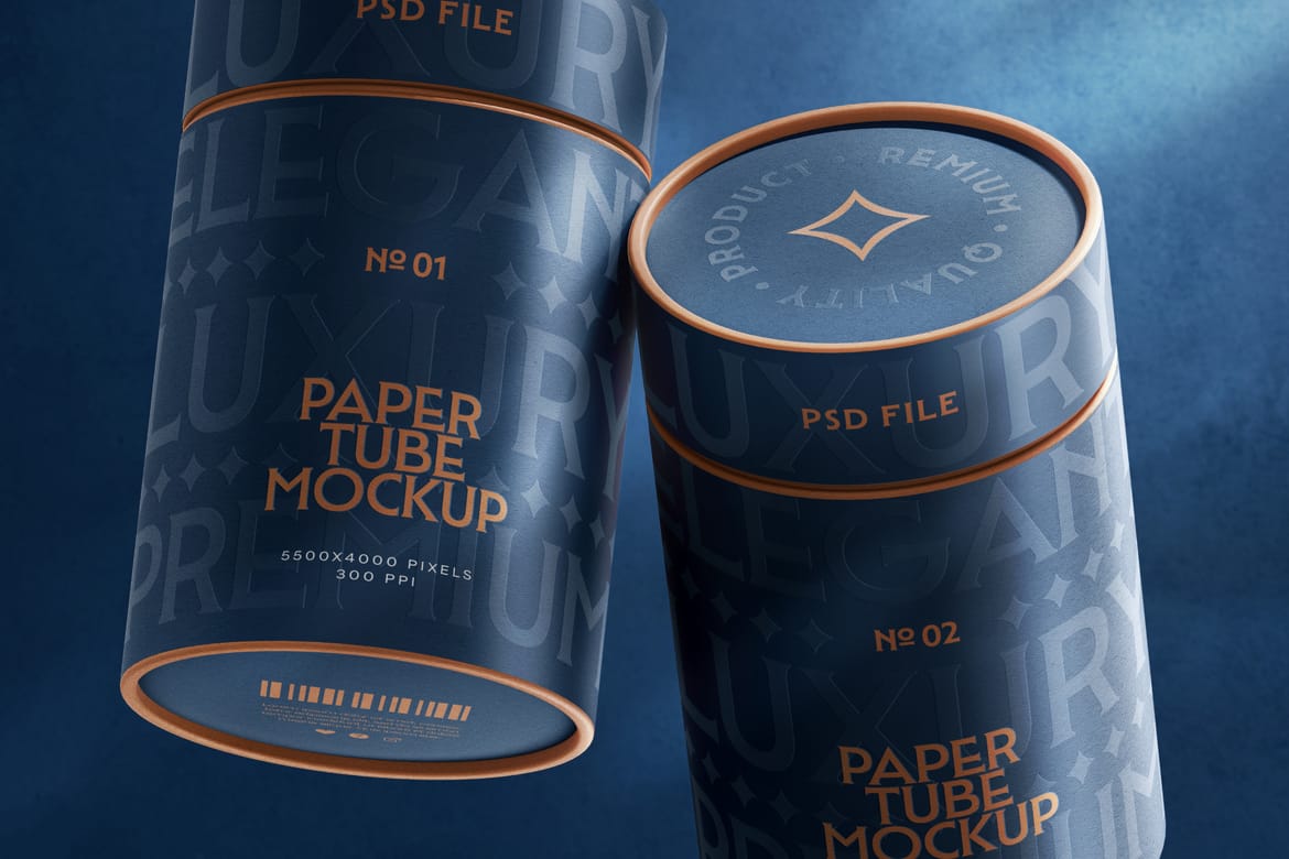 Paper Tube Mockup Set