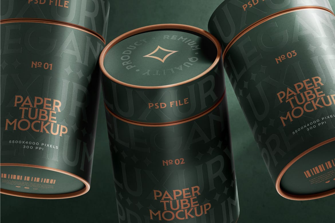 Paper Tube Mockup Set