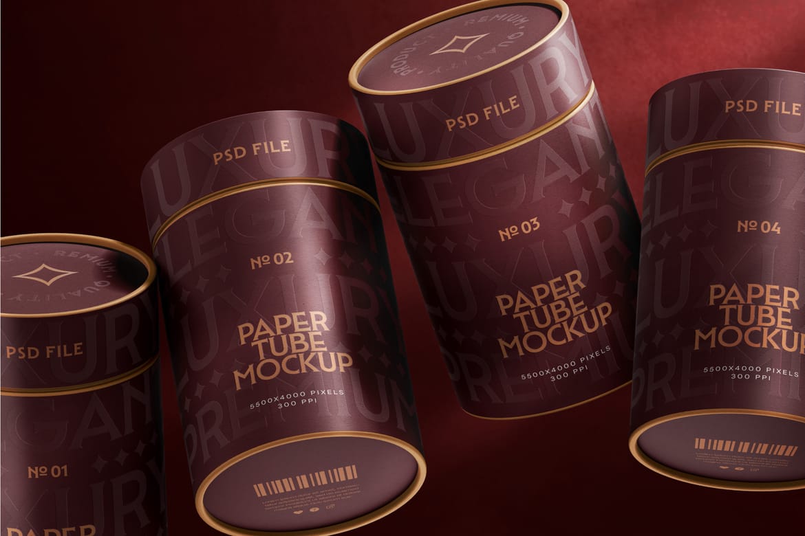 Paper Tube Mockup Set