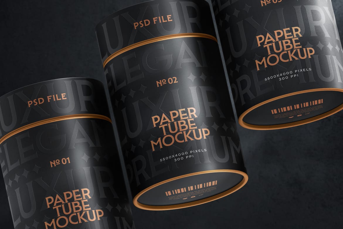 Paper Tube Mockup Set