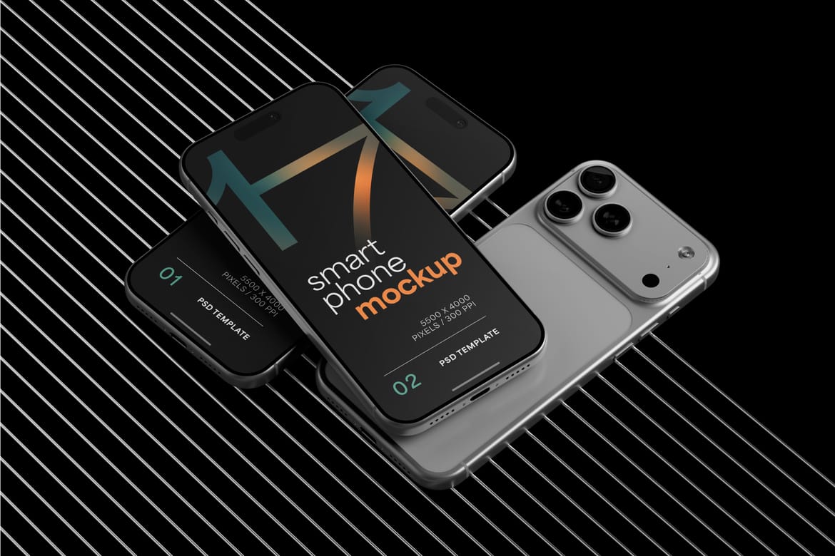 iPhone 17 Pro Mockup Set