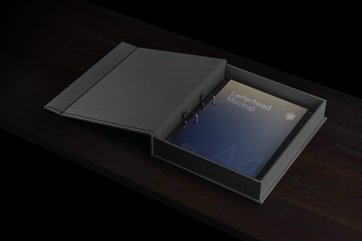 Binder Box Mockup Scene / Blackout Series 01