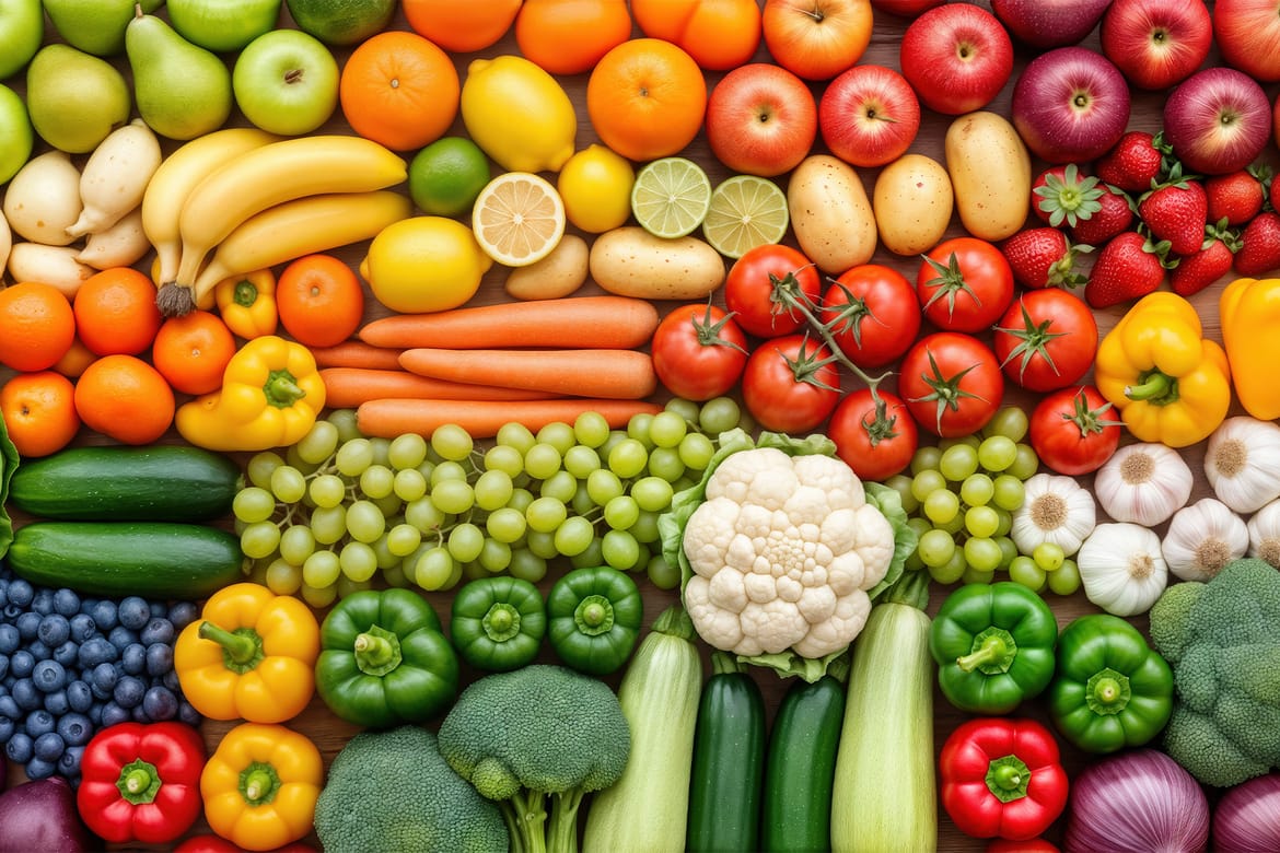 Fresh Food & Produce Overhead Mockup Collection
