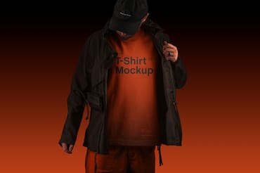 T-shirt Mockup Scene / Blackout Series