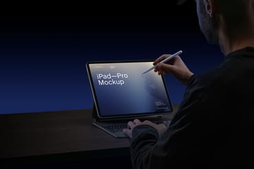 iPad Pro Mockup Scene / Blackout Series