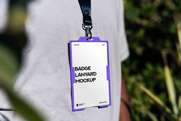 Badge Lanyard Mockup