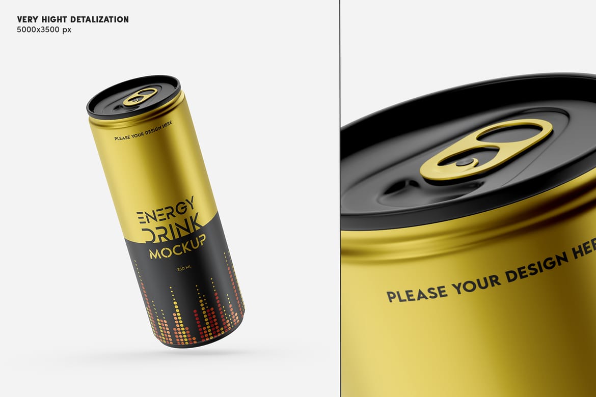 Energy Drink Mockup Set