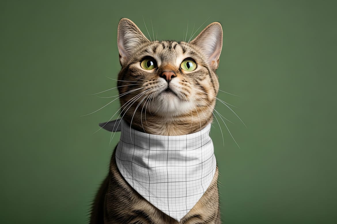 Cat and Dos Scarf Mockups